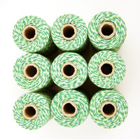 Two Tone Baker's Twine - LIME/WHITE 20 metre small roll