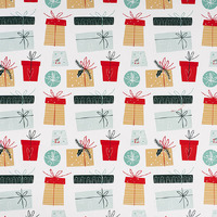 GIFTS - Christmas Tree Gift Wrap - 50 metre roll