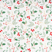 HOLLY - Christmas Gift Wrap - 50 metre roll