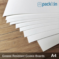 A4 Cookie Boards - Grease Resistant 343gsm - 500 boards