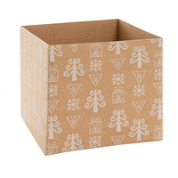 KRAFT - BASE ONLY - Christmas Boxes (Posy Style) x10