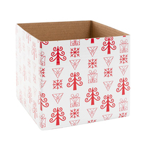 WHITE - BASE ONLY - Christmas Boxes (Posy Style) x10