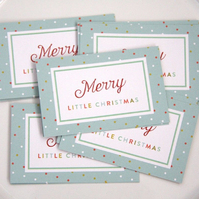 Pack of 100 - MERRY LITTLE CHRISTMAS - vintage cards