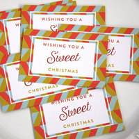 Pack of 100 - SWEET CHRISTMAS - vintage cards