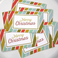 Pack of 25 - MERRY CHRISTMAS - vintage cards