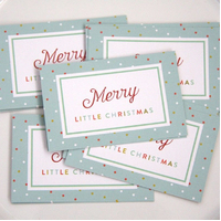 Pack of 25 - MERRY LITTLE CHRISTMAS - vintage cards