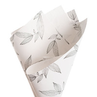 x25 sheets - WHITE Botanical Leaves