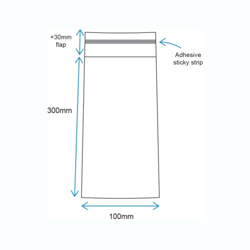 100 x 300mm reseal bags