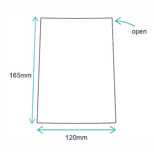 120 x 165mm non seal bags