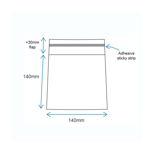 140 x 140mm reseal bags