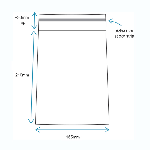 155 x 210mm reseal bags