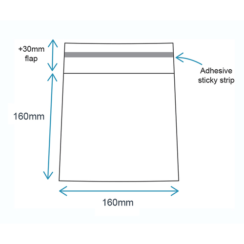 160 x 160mm reseal bags