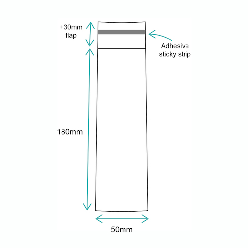 50 x 180mm reseal bags