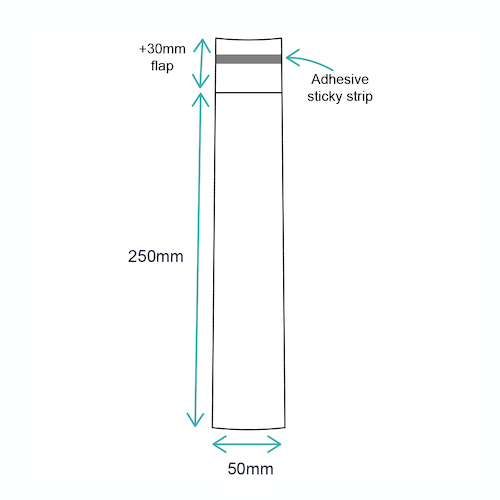 50 x 250mm reseal bags