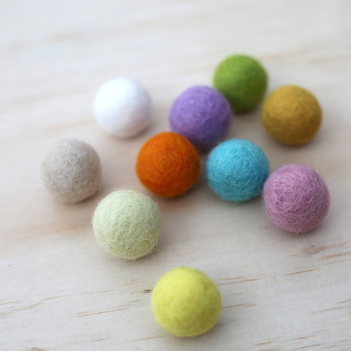 Felt Wool Balls Easter Mix - Pack of 100