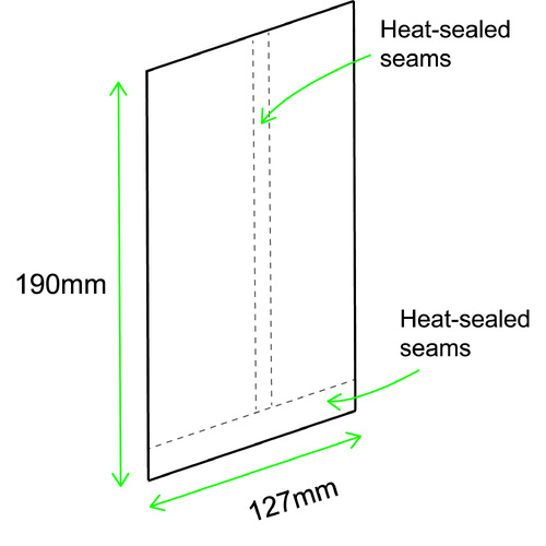 Clear Non Seal Bags Compostable (NatureFlex) Flat Bags