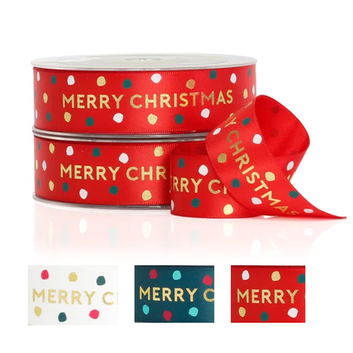 Satin Merry Christmas Ribbon