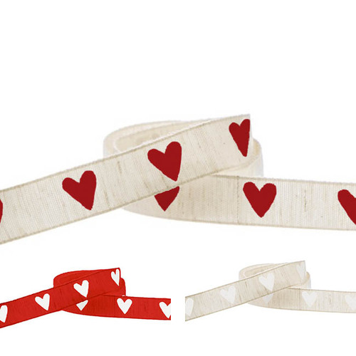Vintage Heart Ribbon (cotton)